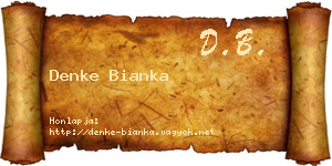 Denke Bianka névjegykártya