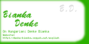 bianka denke business card